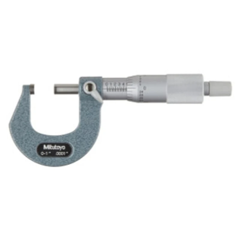Mitutoyo Outside Micrometer, Manual 0-1 Ratchet Stop - 103-260